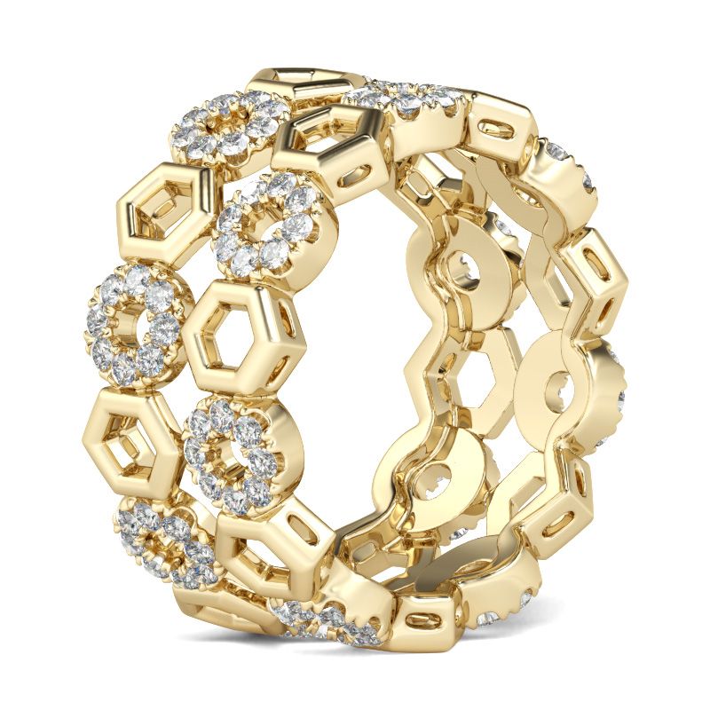 Mode Bohemen Grote Lichtmetalen Ring Bruiloft Mode Luxe Goud Kleur Hollow Geometry Ringen Voor Vrouwen Korea Sieraden