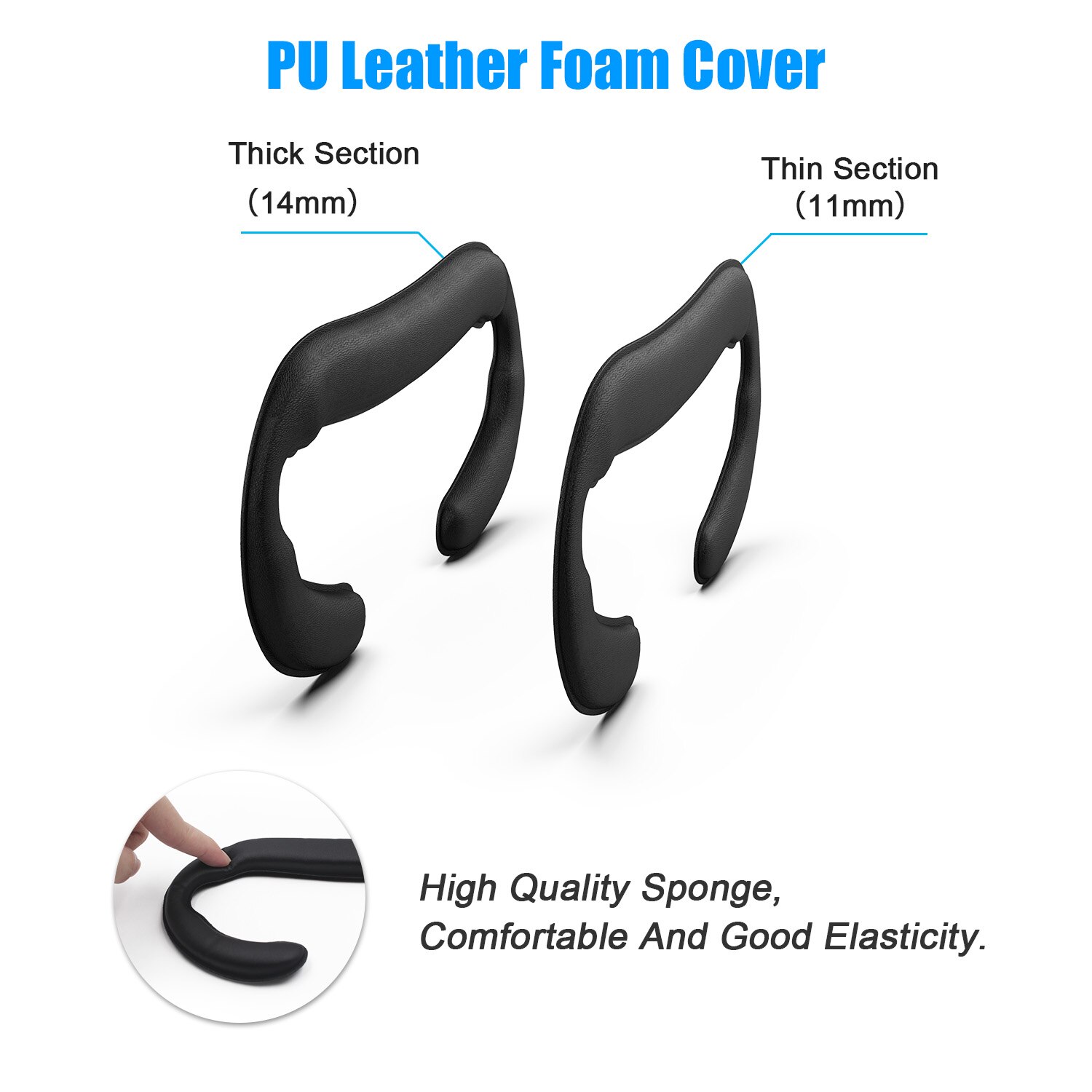 Head Strap Cover for Valve Index Headset PU Leather Foam Face Cover Pad for Valve Index