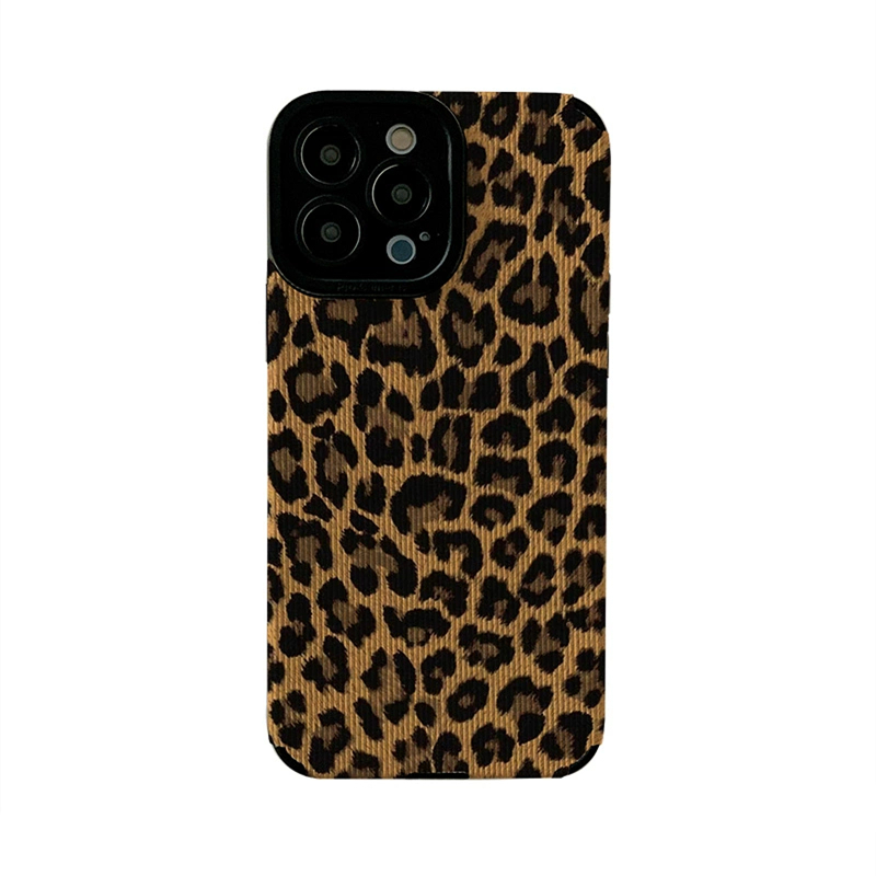 Coque de téléphone à imprimé léopard marron INS, étui souple antichoc pour iPhone 15 12 13 14 11 Pro Max MiNi 7 8 Plus X XS XR SE