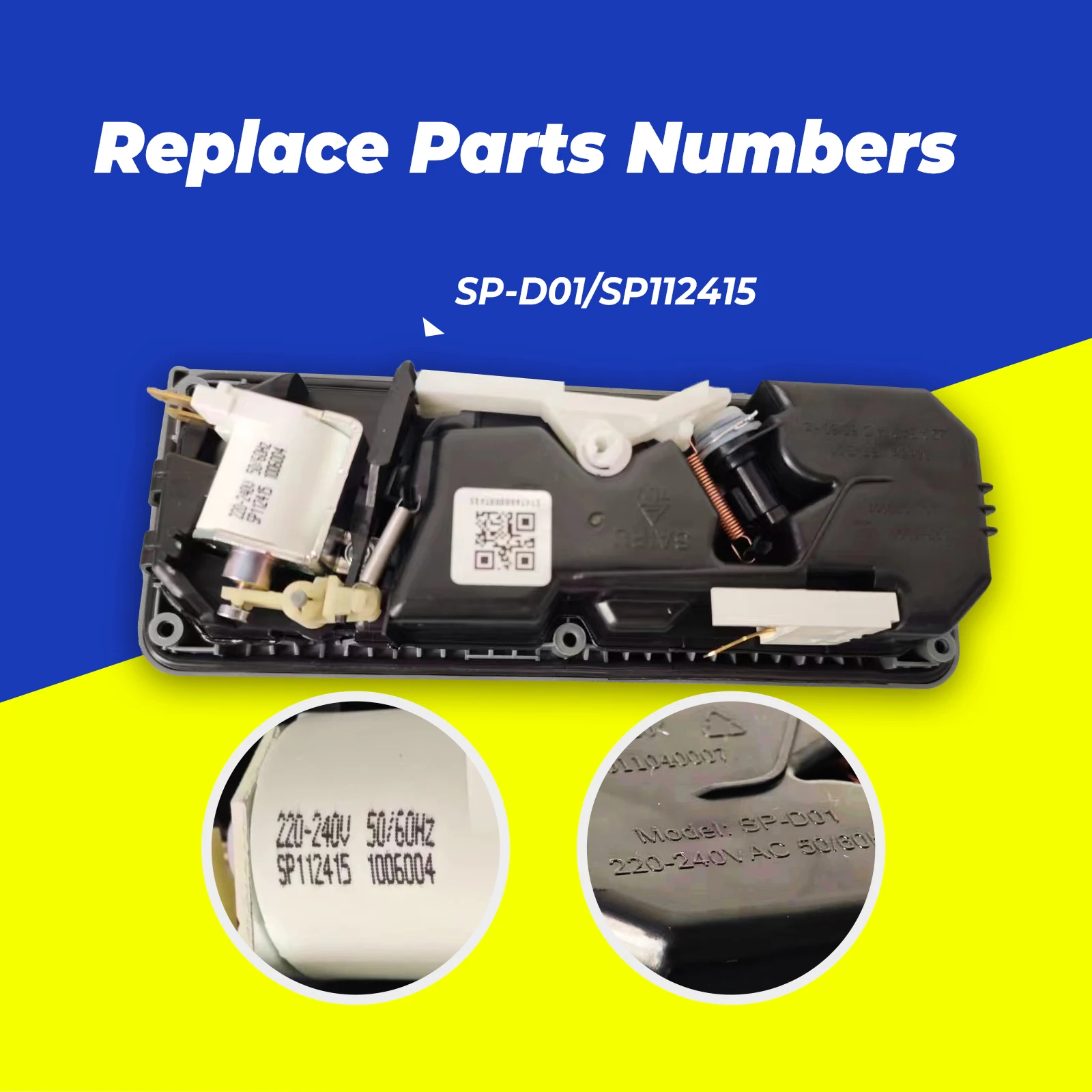 17476000007435 SAIPU SP-D01/SP112415 220~240VAC 50/60Hz Dishwasher Detergent Dispenser for Midea Candy Gorenje Ginzzu Hansa Teka