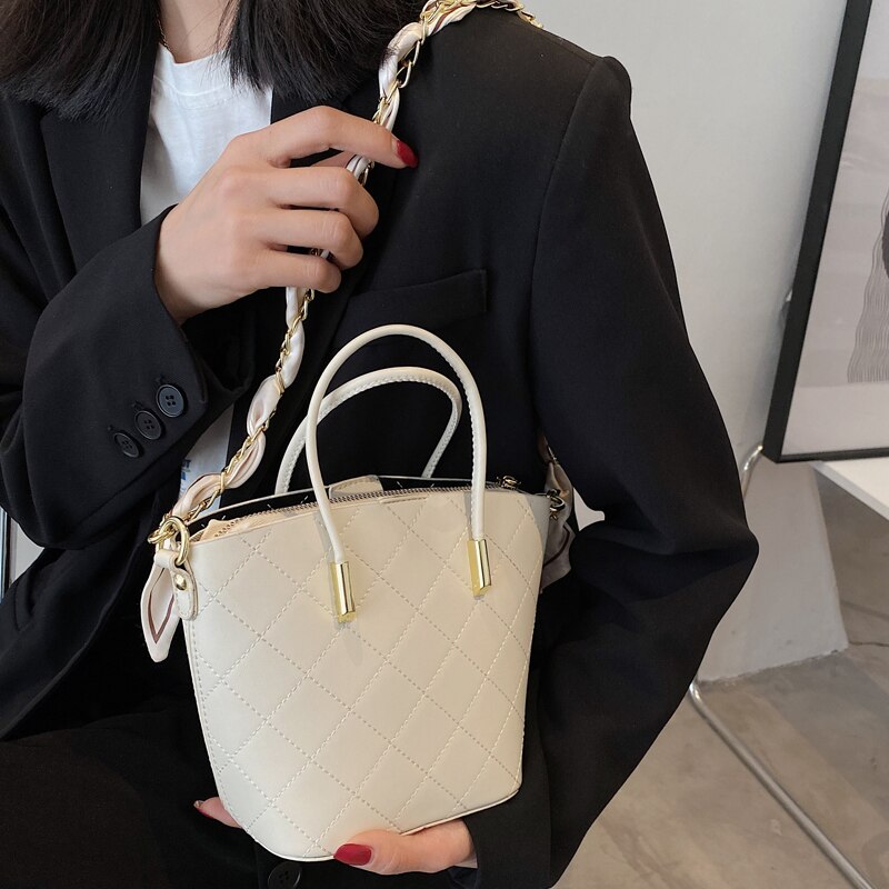Weiche pu-leder-umhängetaschen für damen, beliebt Ich bin koreanischen stil, niedliche Eimer-Tasche, Bote Tasche mit einer schulter.