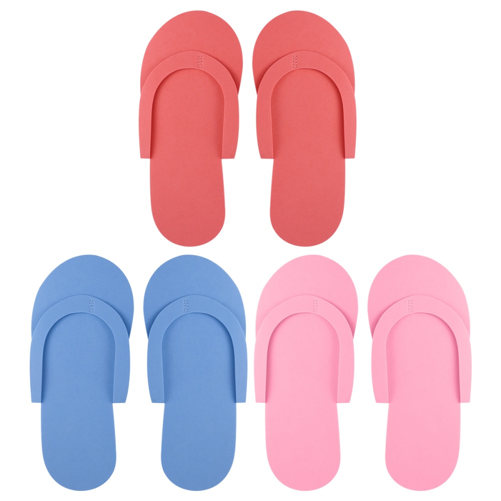 36 Pairs Disposable Foam Slippers Foam Pedicure Slipppers For Salon Spa Pedicure (Random Color)