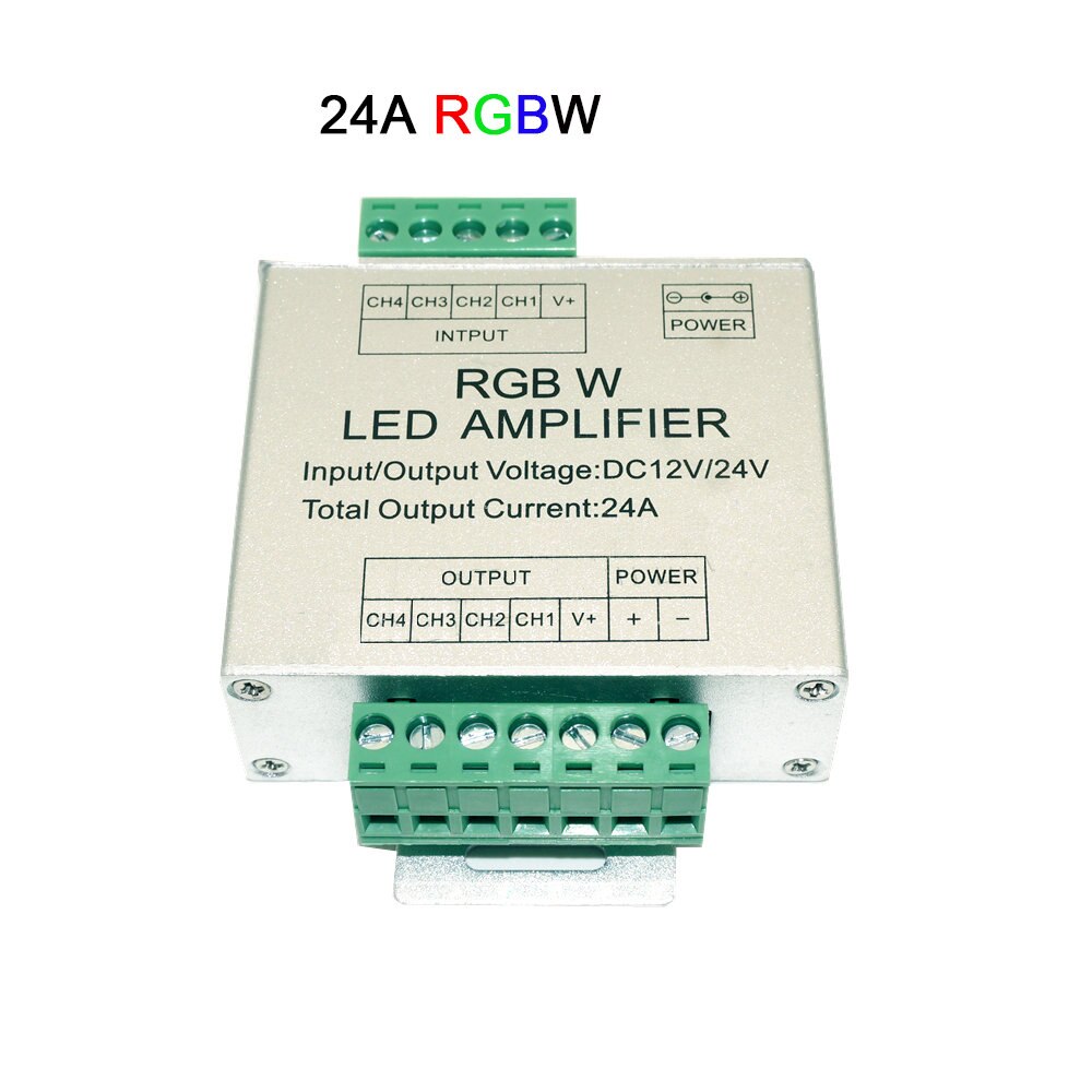 DC5V 12V 24V Led RGB RGBW Amplifier 12A 24A 30A 3CH 4CH Led Controller for 5050 3528 Led Strip Light Tape Power Repeater Console: 24A RGBW Amplifier