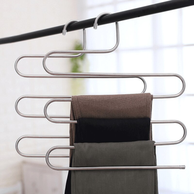 Multi Lagen Broek Hangers S-Vorm Closet Opslag Ruimtebesparend Voor Broek Thuis Kamer Kan Csv