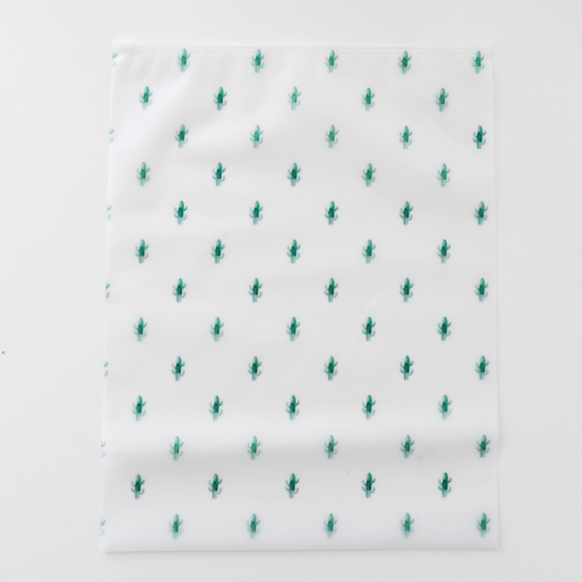 2 stk poser til tøj kaktus reb bundt lomme gennemsigtig frostet vandtæt rejse opbevaringstaske lynlås plastik taske organizer: 35 x 45cm