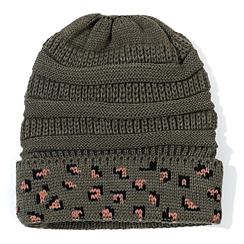 Vlechtbare muts winter gebreide mutsen winter dames muts dames meisje stretch gebreide muts met label paardenstaart muts met gaten warme mutsen mutsen: Groente