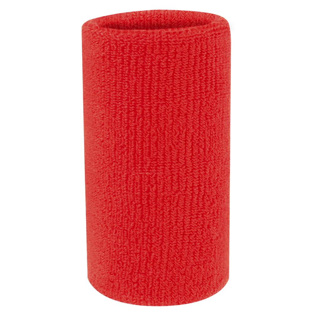 Sports Wristband sweat absorbing breathable towel knitting wrist guard basketball badminton tennis fitness weight lifting gear: red