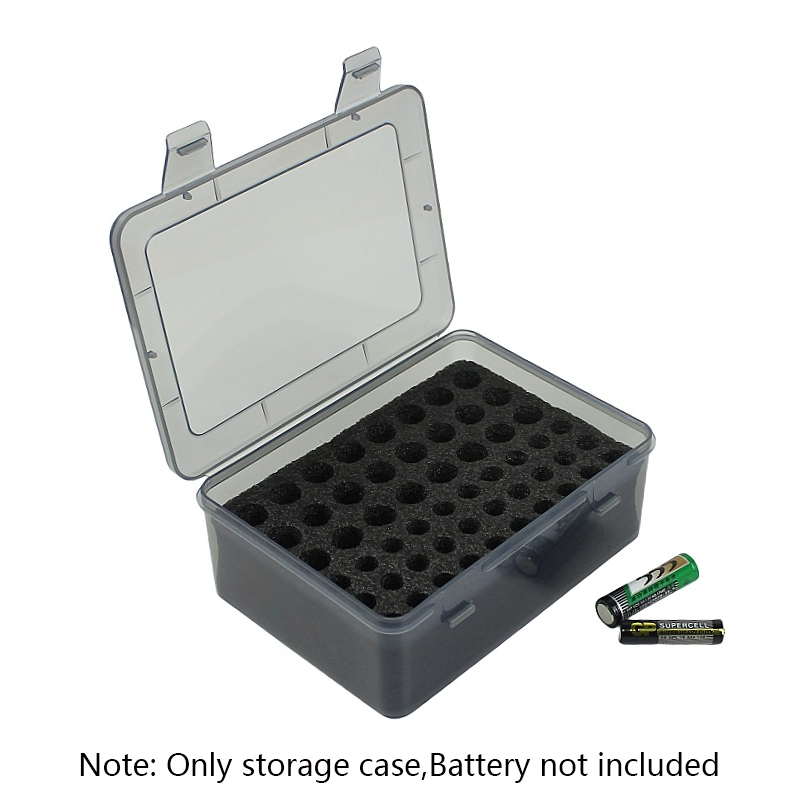 Le support organisateur de stockage de piles peut contenir 54 piles AA AAA, boîtier de batterie, conteneur de garage, distributeur d'organisation de tiroir à domicile: noir