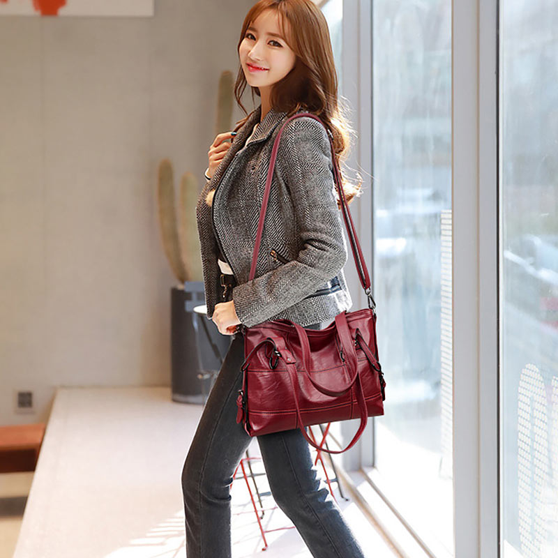 Pu leather women handbags soft shoulder bags for women messenger bags women crossbody bags top-handle bags