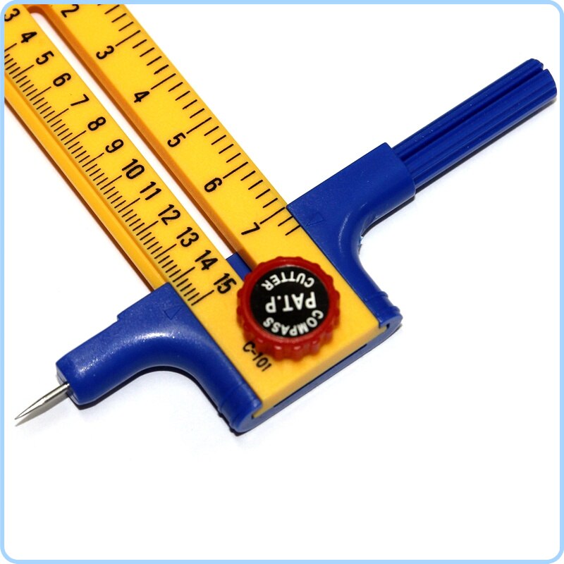 Compass Cutter/6pcs Spare Blades for Cutting Papers/Films/Leather Stainless Steel Cut Circle Knife