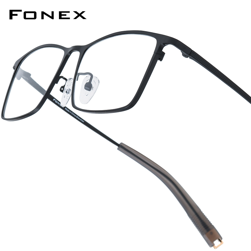 Fonex acetat titanbågar herr märke fyrkantiga retroglasögon ultralätta glasögon japanska glasögon mrx 8827: Grön