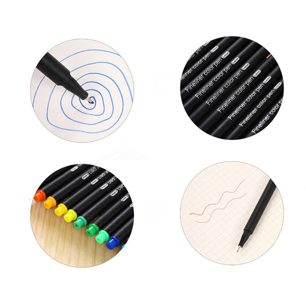 0.4mm Hook Line Pen Large Capacity Sketching Pen For Student Drawing Art Writing Comic Sketch Pen School Supplies