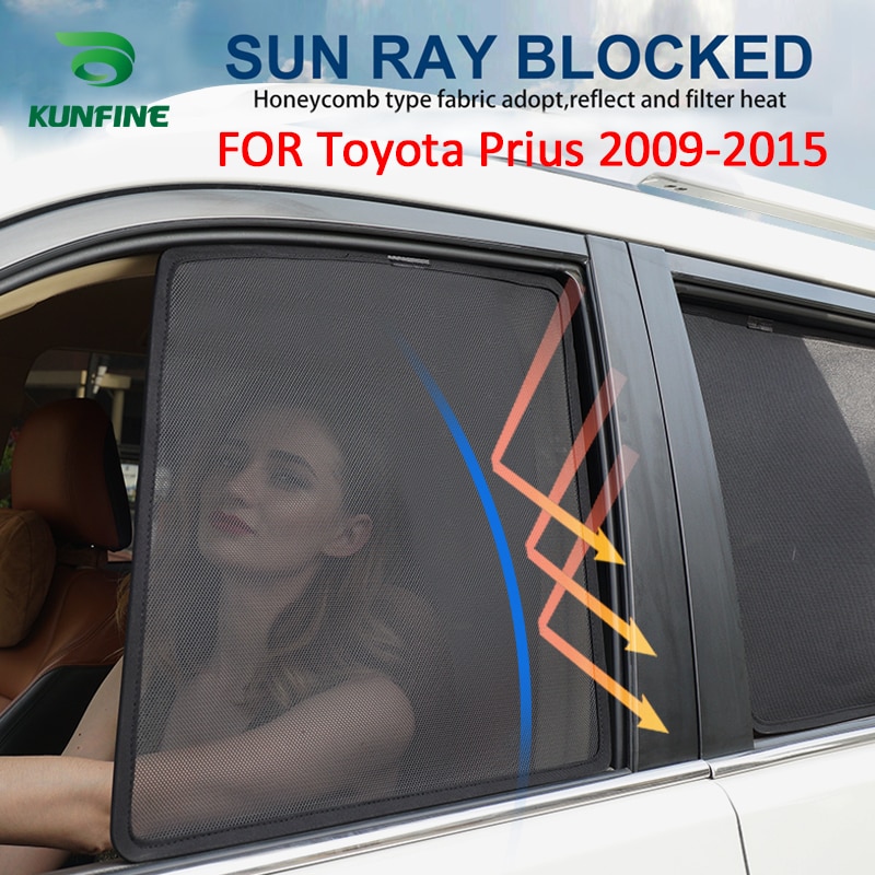 4 Stks/set Of 2 Stks/set Magnetische Auto Side Window Zonneschermen Mesh Schaduw Blind Voor Toyota Prius