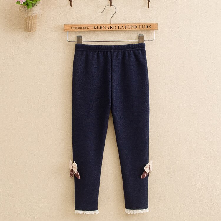 Warme Winter Kinderen meisjes Jean Broek Kinderen fluwelen Broek kinderen Meisje Leggings Boog Kindje Broek Potlood Broek Meisjes Icing Broek