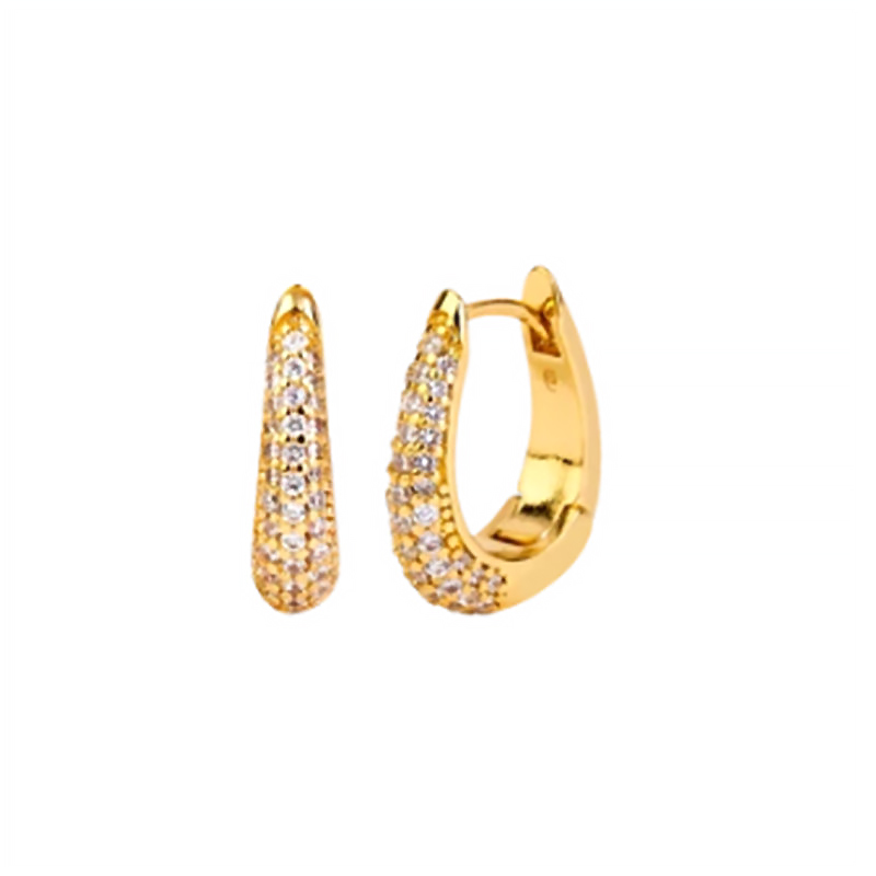 Romad Ins Modieuze Eenvoudige Diamanten Oorbellen Vrouwen Trendy Goud Kleur Onregelmatige Oorbellen Temperament Mode Huwelijksgeschenken: Default Title