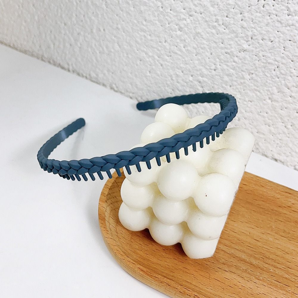 Copricapo femminile per capelli rotti cerchietto per capelli con denti fascia per capelli con treccia smerigliata fascia per capelli antiscivolo fascia per capelli casuale: Cielo Blu