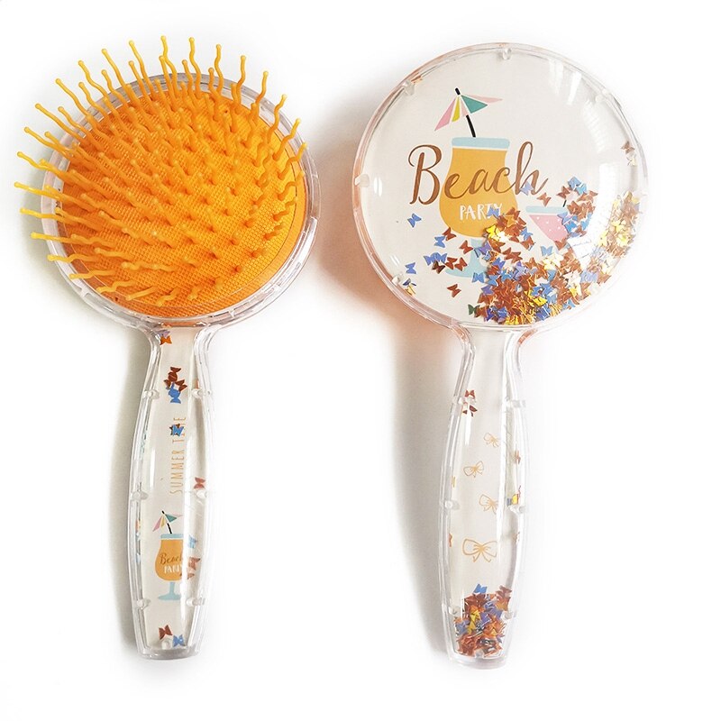Baby Meisje Haar Borstel Anti-Statische Massage Kammen Cartoon Prinses Haar Kinderen Borstel Mooie Baby Meisje Care Haar Kam haar Accessoires: S2
