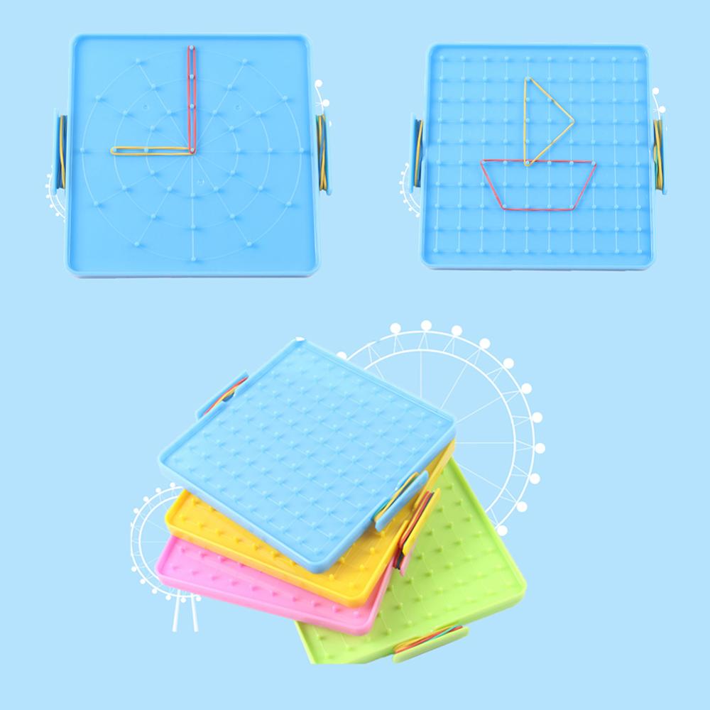 4Pcs 16x16cm Elastic Double-Sided Array Nail Geoboards Children Educational Toy For Children Kids Primary Math Education