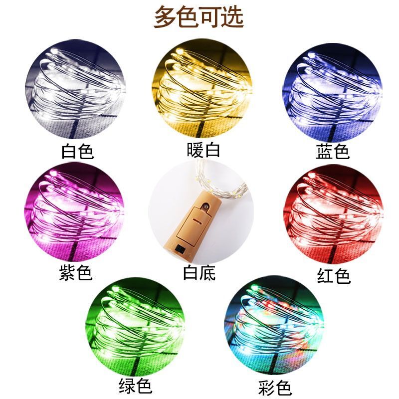 Blinkende LED Kork licht Flasche Stopper lampe kupfer draht 1 m 2 m 3 m freundlicher Spielzeug für Party Ich bin Freien mit Kupfer Draht Schnur glänzend