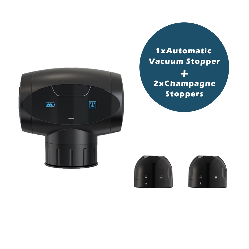 2/4PCS Electric Automatic Vacuum Wine Stopper with Dispenser Battery Powered LED Red Wine Air Pumping Vaccum Stopper Bar Tools: Set 5