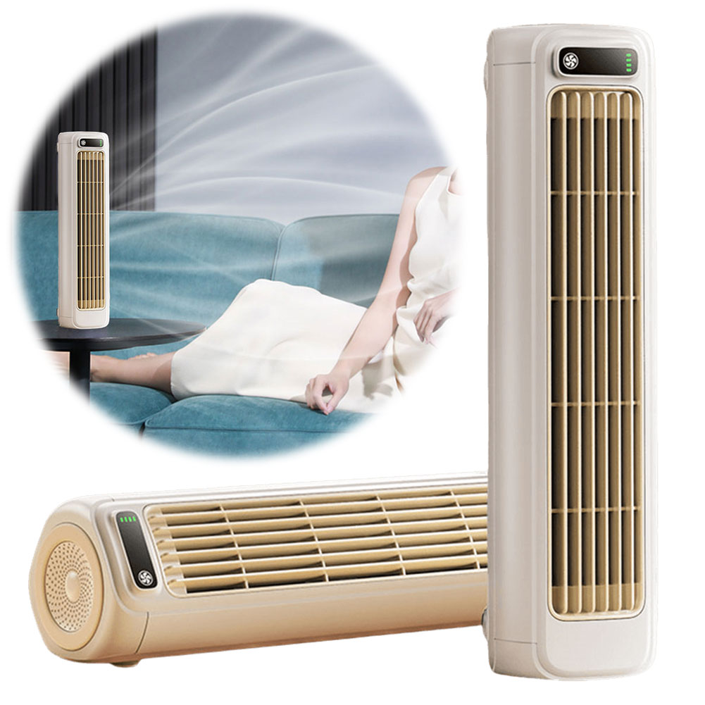 Tragbarer Turm Ventilator 3 Geschwindigkeiten Lüfter leiser Schreibtisch-Lüfter wiederauf ladbarer Zauberstab Ventilator für Schlafzimmer Wohnzimmer Büro