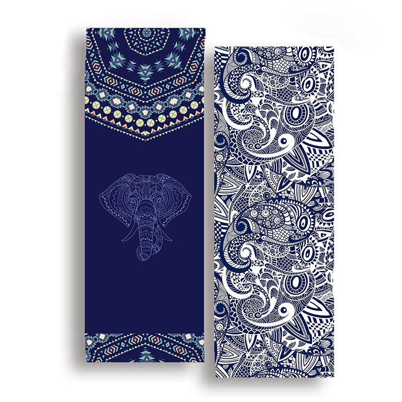 185*63Cm Dubbelzijdig Yoga Handdoek Antislip Draagbare Reizen Yoga Mat Handdoek Pilates Cover Fitness Yoga deken: Deep Blue