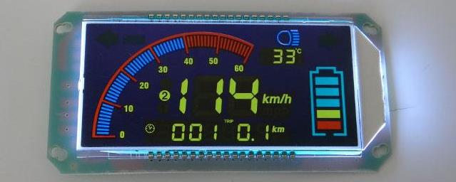 colored lcd display dashboard speedometer for electric scooter electric bike tricycle diy parts 48v-96v battery level indicator