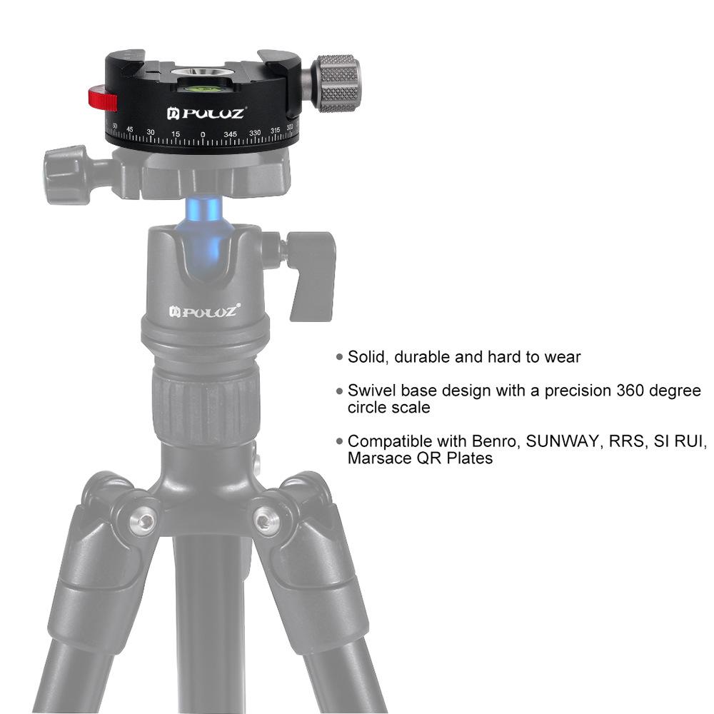 360 grad Koaxial Indizierung Klemme Skala Flüssigkeit Aluminium Legierung Panorama Basis Montieren Stativ Kopf