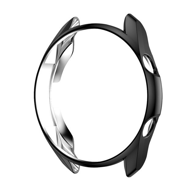 Fall für Samsung Galaxy Uhr 3 Strap 45mm/41mm TPU Überzogene Screen Protector Abdeckung Stoßstange Galaxy uhr 3 klar Fall schutz: Black / 45mm