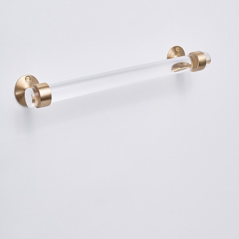 Acryl Handdoek Bar (Gepolijst Messing, Satijn Messing Of Nikkel) traditionele End Beugel-Lucite Handdoek Bar-Handdoek Bar-Handdoekenrek-Luxholdu