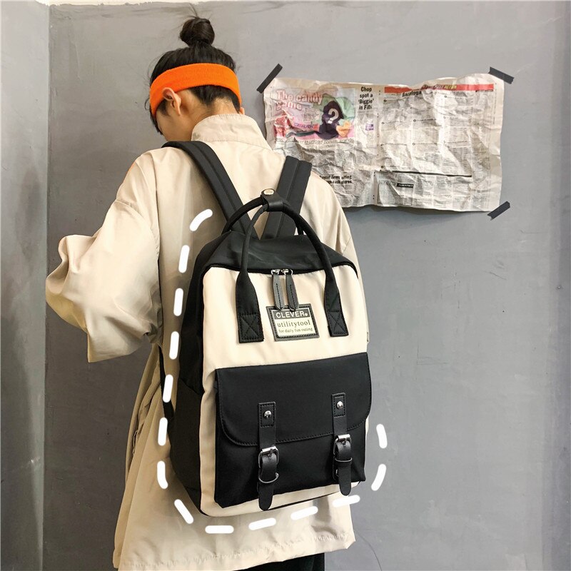 DIGERUI – sac à dos en Nylon pour femmes, couleur bonbon, sacs d'école imperméables pour adolescentes, sac à dos en Patchwork, Mochila