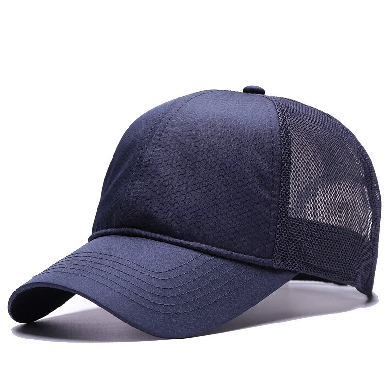 Male Large Size Peak Cap Men Summmer Mesh Truker Hats Big Bone Man Dry Quickly Cool Baseball Caps M 55-60cm L 60-65cm