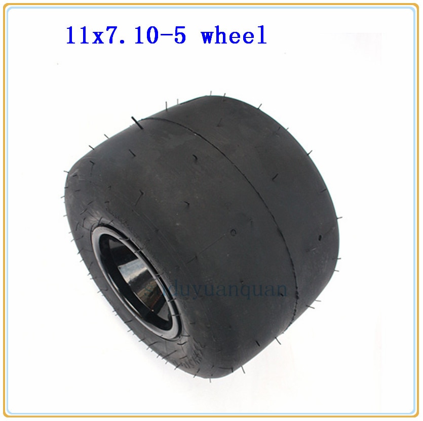 Rear wheels 11x7.10-5 Tires and Rims Go Kart wheel 5 inches Go Kart ATV UTV Buggy Quad Wheel hub rim and tyres Sets