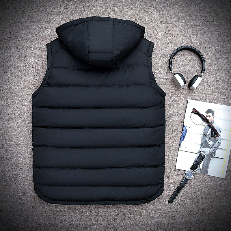 Herfst Mouwloze hoodie vest Mannen Mode Vest voor mannen Winter fleece Warm capuchon Plus Size M-XXXL 1860