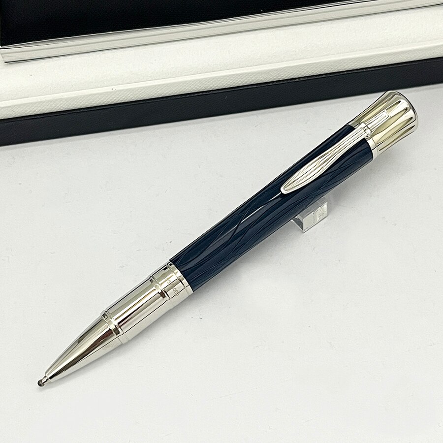 Mark Twain Rollerball Pen Balpennen Blauw Wijnrood Hars Graveren Kantoor Schoolbenodigdheden Met Serienummer 0068/8000 H: 6 / no box