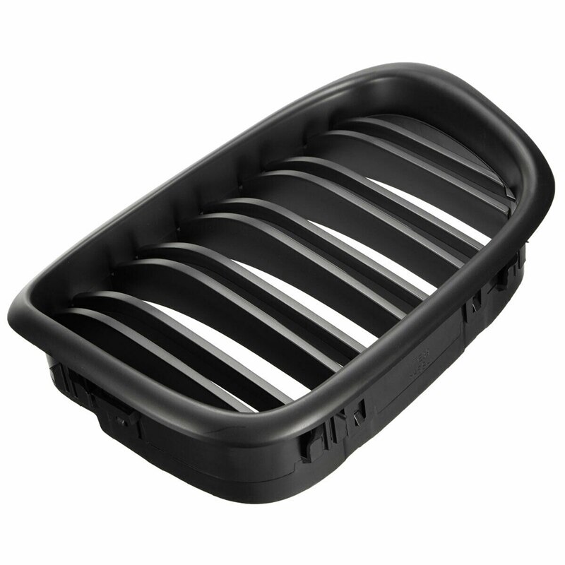Front Bumper Kidney Grill Replacement Dual Slat Grilles for BMW E39 5 Series 525 528 1995-2004 Matte Black