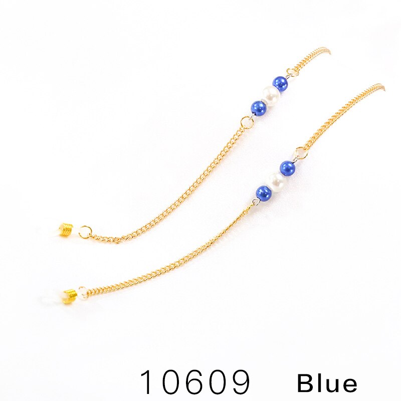 Zonnebril ketting metalen koorden casual parel kralen geometrische bril ketting voor mannen vrouwen gouden ketting