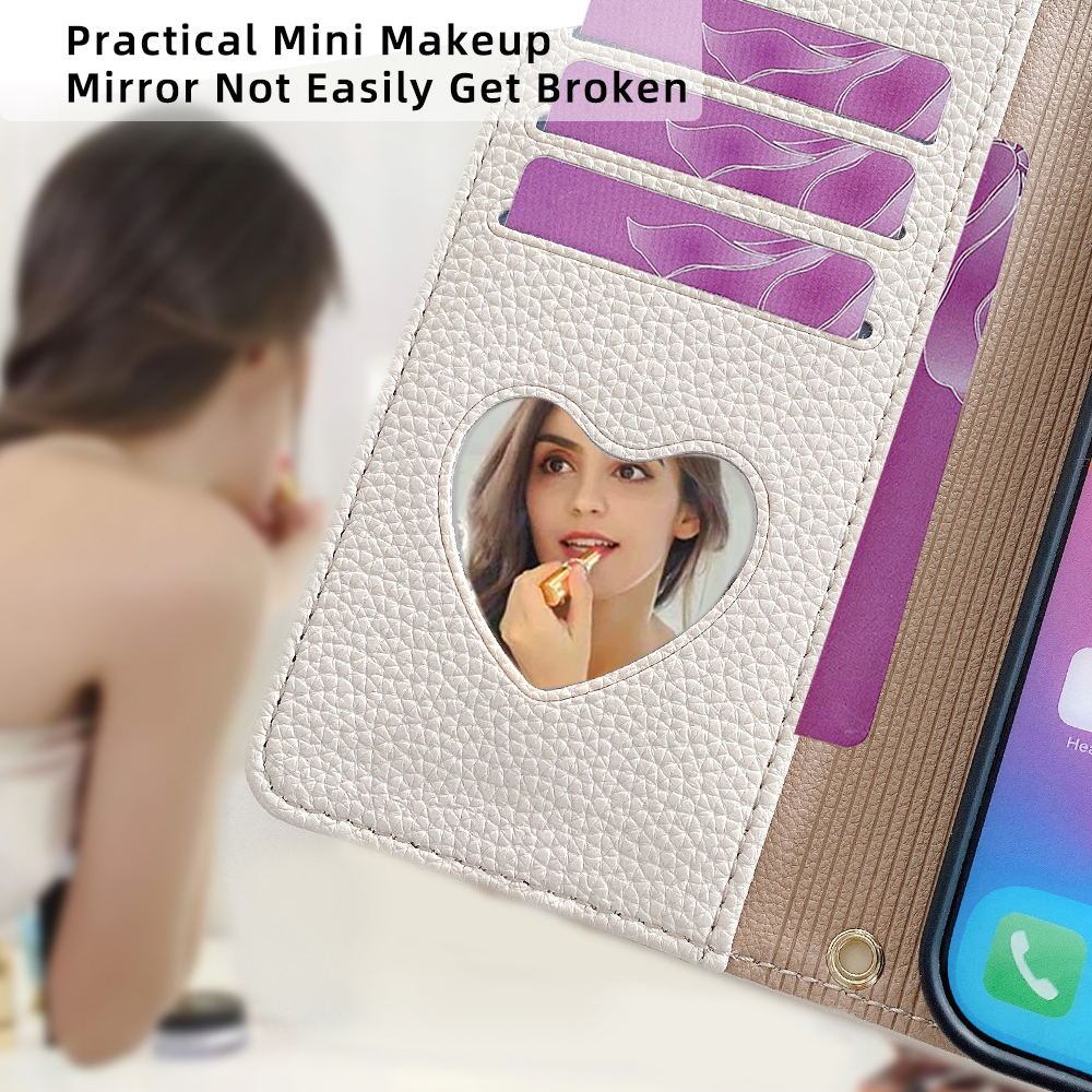 Redmi Note 13 Pro Crossbody Phone Case for Xiaomi Redmi Note 13 13R Pro Plus 13C 5G Poco X6 M6 Pro Wallet Case with Metal Chain
