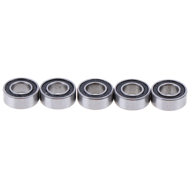 5 stk sorte 4*8*3mm MR84rs MR84-2rs 4 x 8 x 3mm gummitette kulelager