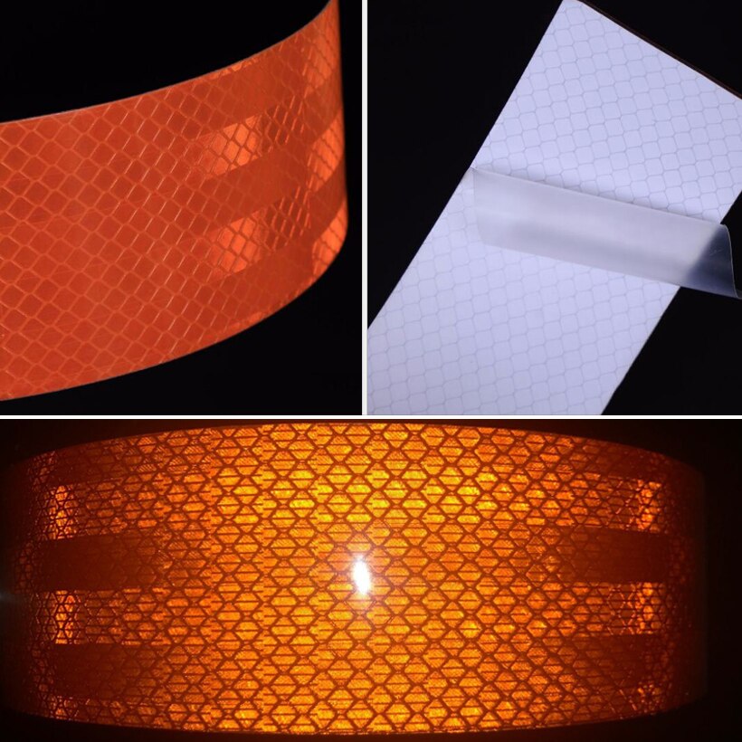 3M Auto Reflektierende Streifen Aufkleber Warnung Streifen-stil Dekoration Film Sicher Motorrad Baby Auto Reflektieren Straße Sicherheit Band