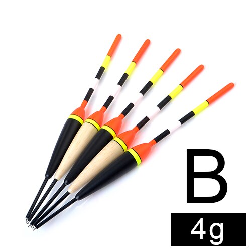 FTK – lot de 5 flotteurs de pêche en sapin, peche en mer flotteur peche bouchon de peche floteur float tube peche bouchon peche flotteur de peche en bois de , 2g – 6g, pour la mer, accessoires en plastique