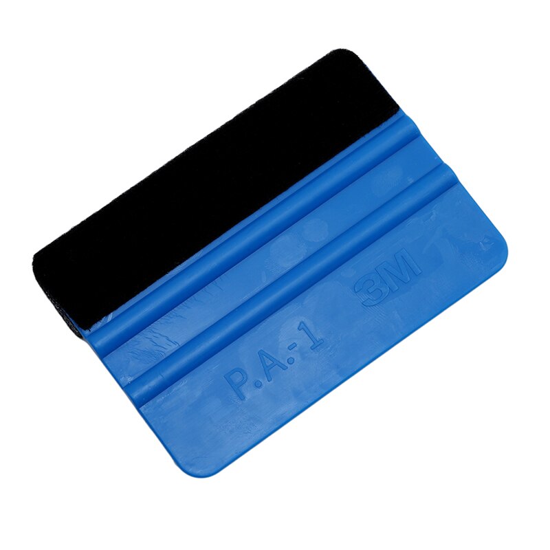 Bil vinyl film indpakningsværktøj blå skraber gummiskraber med filt kant størrelse bil styling klistermærker tilbehør