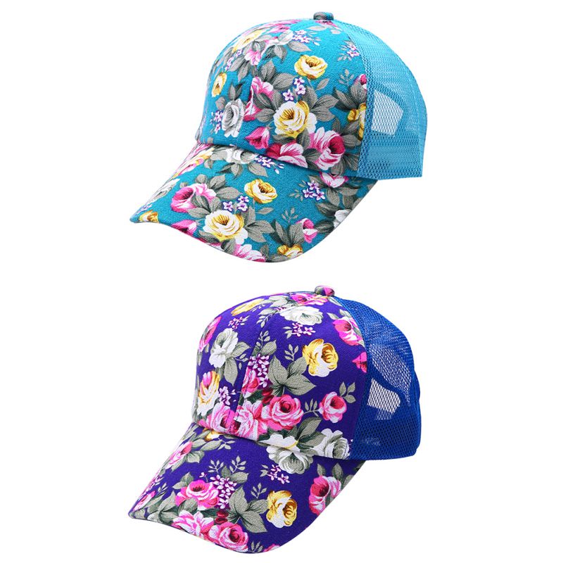 Vrouwen Bloem Caps Zonnescherm Hoeden Casual Snapback Caps Mode Ademend Baseball Cap