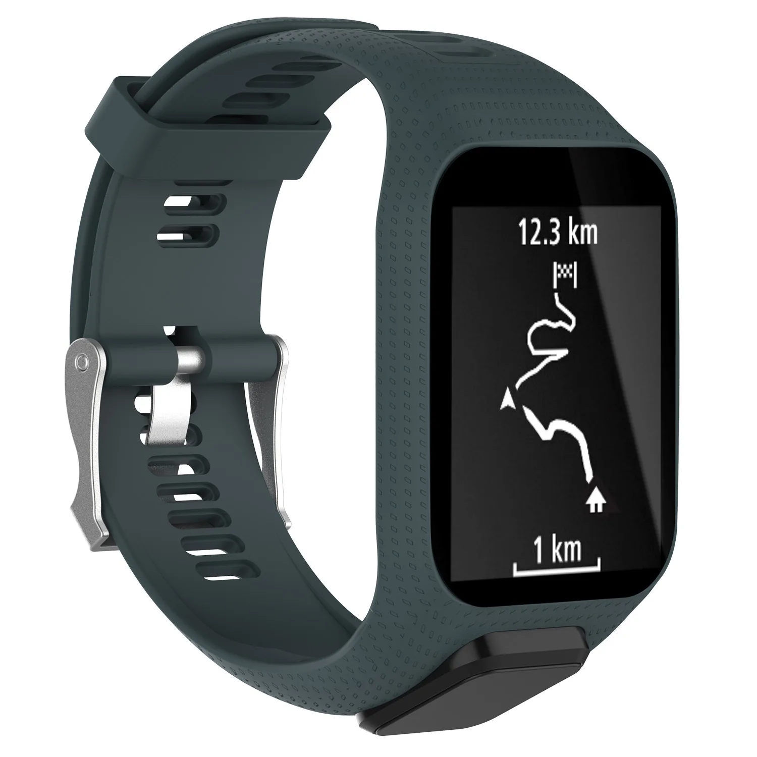 Silikonband für tomtom Läufer 2 3, Cardio-Musik, Smartwatch, Ersatzarmband, Sportarmband, Armbänder für Tom Tom Abenteurer: Armee Blau