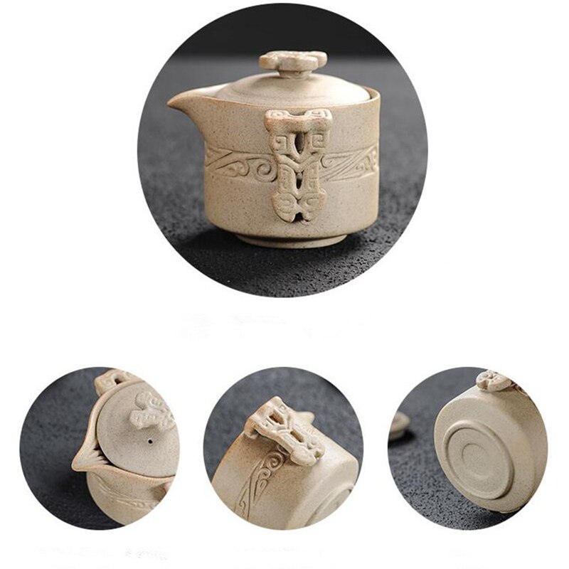 Conjuntos de utensílios de chá de cerâmica portátil para kung chá china bule com xícara de chá conjuntos de chá de viagem chaleira água escritório em casa drinkware gaiwan