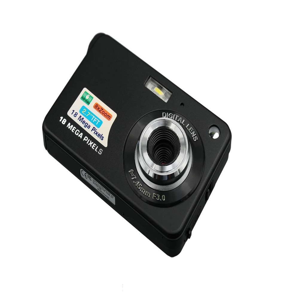 DC530 Digitale Della Macchina Fotografica TFT LCD HD 18MP Digital Camera Portatile Della Macchina Fotografica 8X Zoom Digitale: Black