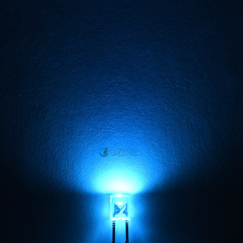 1000 Stks/zak Czinelight Fabriek Hoge Heldere 234 2pin Vierkante Vorm Ice Blue Led Diode Dip