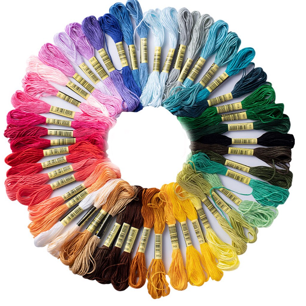 50 Skeins Cross Stitch Cotton Embroidery Thread Floss Sewing Skeins Craft
