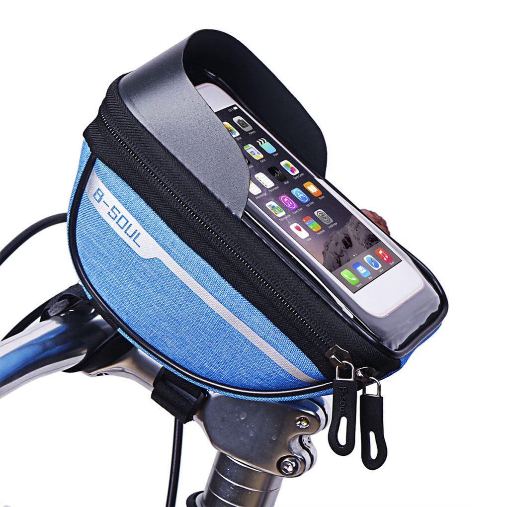 Fietsen Bag Fiets Head Tube Stuur Telefoon Tas Met Touch Screen Waterdichte Opknoping Opbergtas Mount Bike Gereedschap Tassen Case