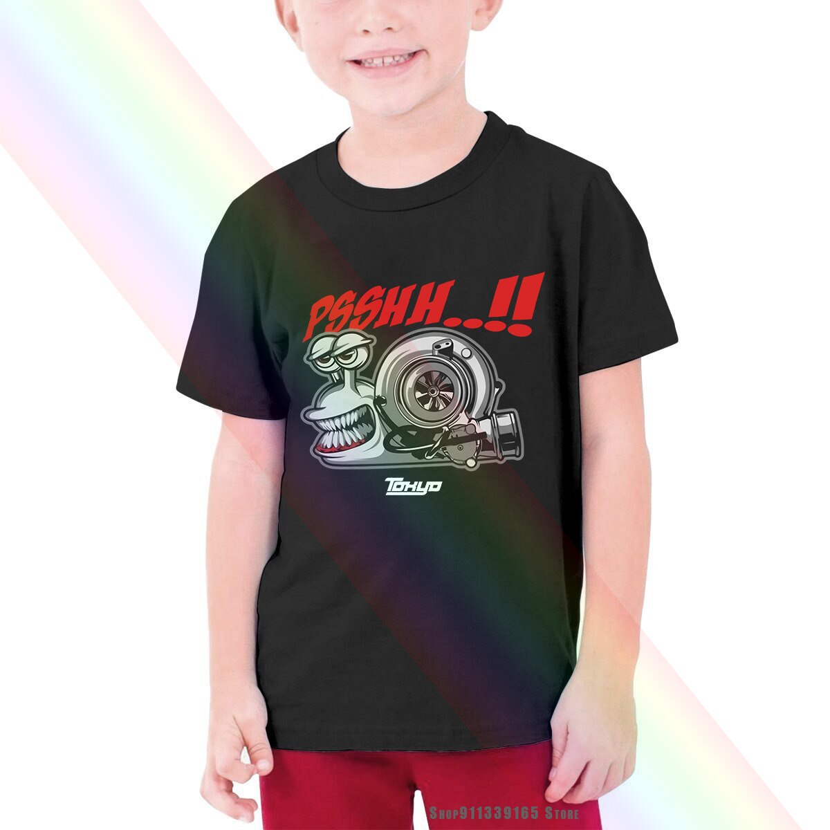 Turbo Snail Men‘S CrewChildren's Kid T-shirt Psshh: 4001096190652-TCB / S